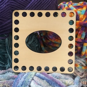 Crochet Tissue Box Top/Sleeve - Finished and Sealed Wood - Cube Box