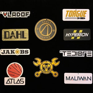 Borderlands Logo Ornaments - Maliwan, Hyperion, Torgue, Atlas, Vladof, Jakobs, Dahl, Tediore, Vault Hunter, Catch A Ride, Christmas