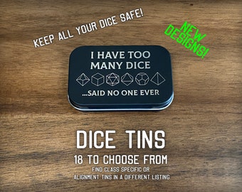 DnD Funness Dice Tins - Altoid Sized - Dice Holder