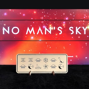 No Man's Sky Personal Planet Glyph Coordinates Plaque - Custom Wood or Acrylic