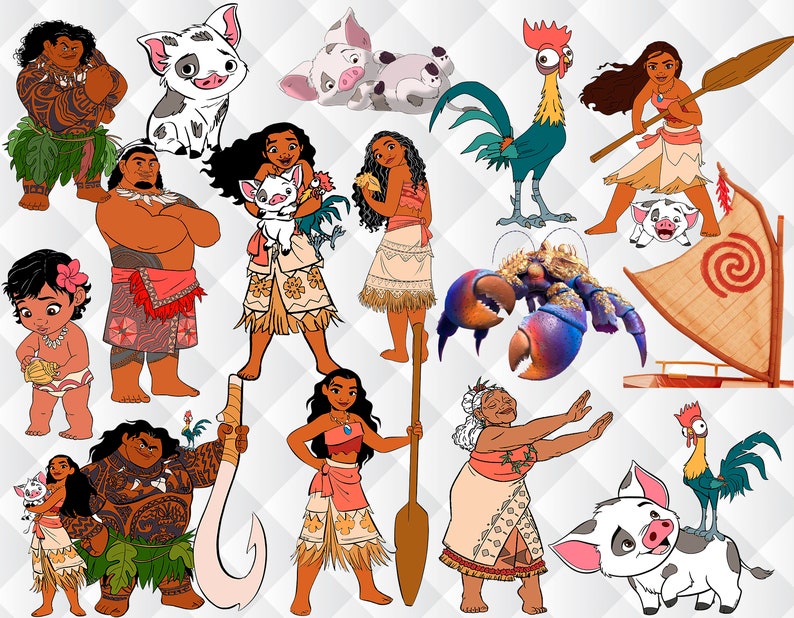 Moana Clipart Moana PNG files Moana characters full quality image 2.