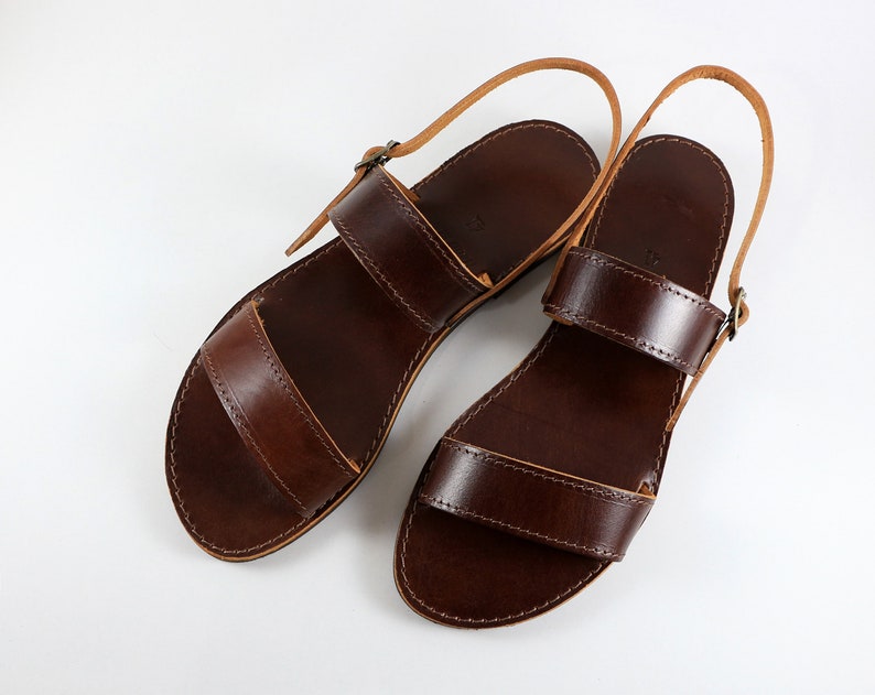 Greek sandals summer sandals ankle strap sandals Women sandals Women shoes Dark brown Gladiator Leather sandals