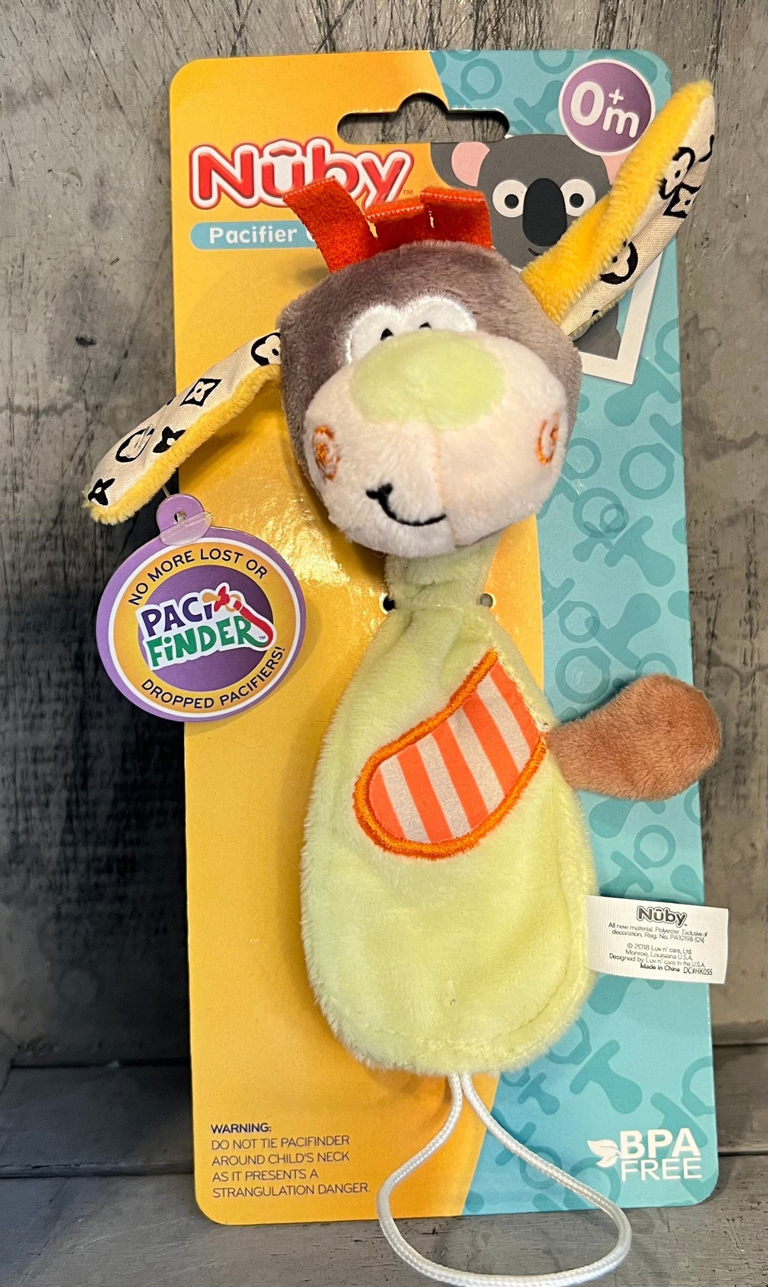 Nuby Pacifier Clip W/pacifier Etsy