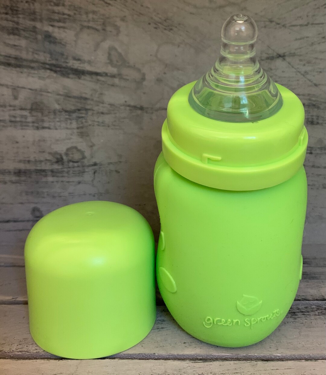 Green Sprouts Glass Bottle Etsy