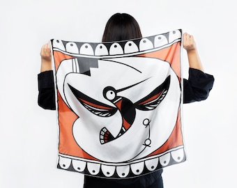 Tootsa - Hummingbird - Habotai Silk Scarf