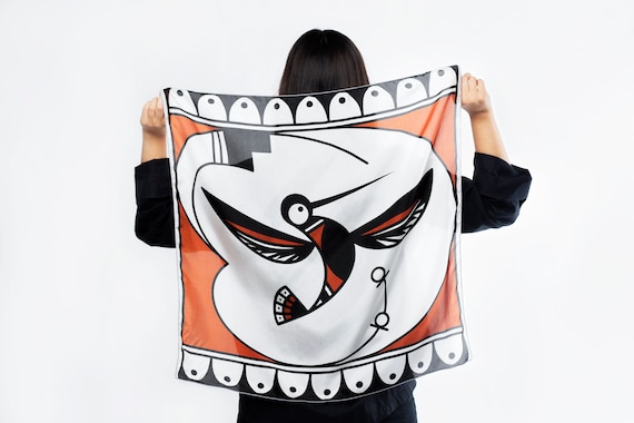 Tootsa - Hummingbird - Habotai Silk Scarf
