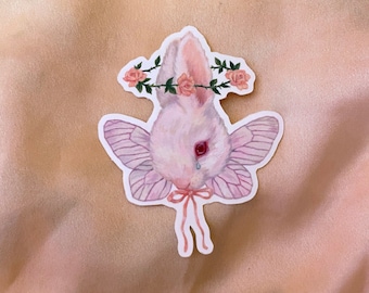 bunny fairy vinyl sticker