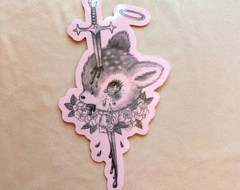 poor bambi vinyl sticker