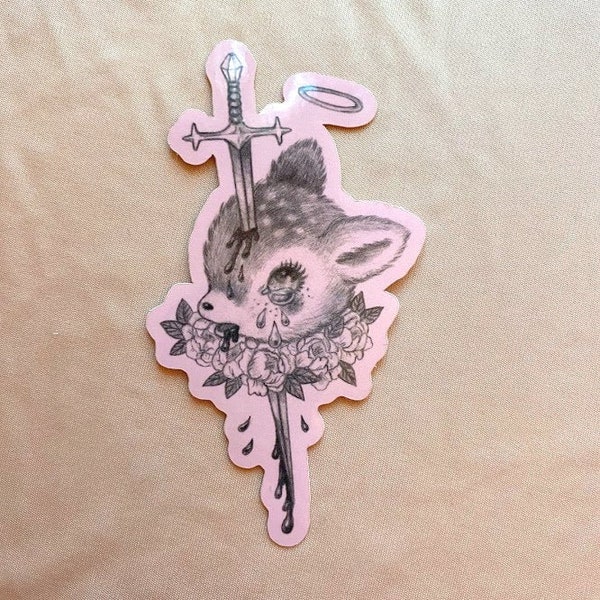 poor bambi vinyl sticker