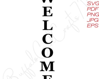 Vertical Welcome Svg Etsy