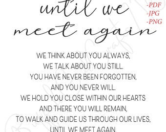 Until We Meet Again Svg Etsy