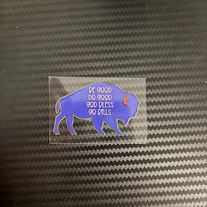 Buffalo Bills Water Resistant Sticker | Water Bottle Sticker | Car Sticker | Buffalo Bills Gifts | Buffalo Bills Zumba Decor |