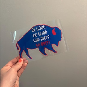 Large Size Buffalo Bills Water Resistant Sticker | Water Bottle Sticker | Car Sticker | Buffalo Bills Gifts | Buffalo Bills Zumba Decor |
