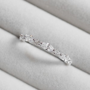 Marquise Ring, Eternity Ring, Wedding Band, Anniversary Ring, Eternity Band, Marquise Engagement Ring, Unique Wedding Ring,