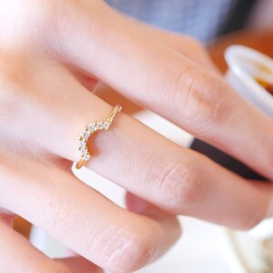 Wedding Band, Diamond Wedding Band, Stacking Rings, Wedding Band Women, Gold Ring, Rings for Women, Mom Gift, Thank You Gift