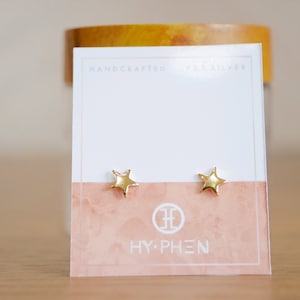 Sterling silver minimalist star earrings 14K Gold star studs Tiny stud earrings Star earring Silver stars Small Little stars Constellations