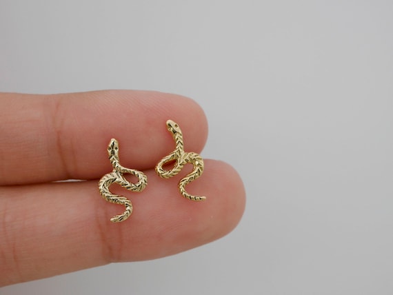 Real gold clearance snake earrings