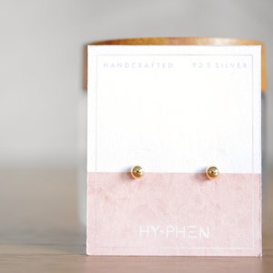 14K Gold Plated Minimalist Dot Earrings - Dot Stud Earrings - Ball Earrings - Single Dot - Minimalist Stud Earrings - Ball Stud Earrings