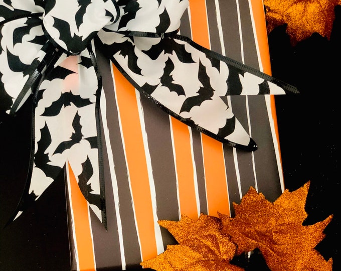 Featured listing image: Halloween Stripes Wrapping Paper