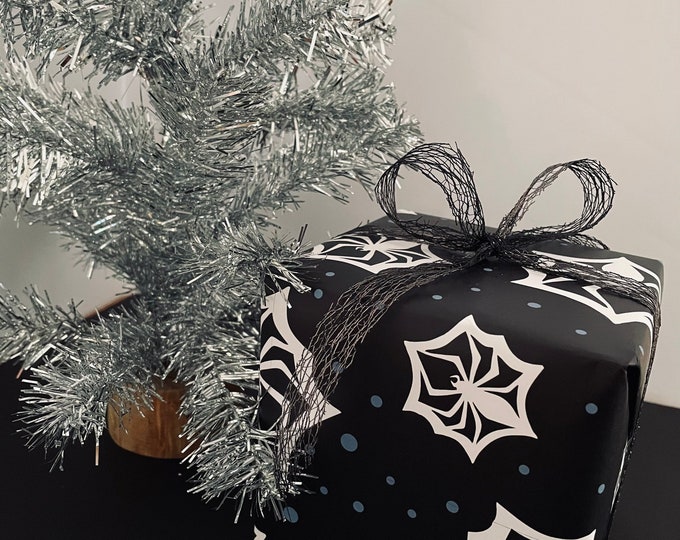 Nightmare Before Christmas Spiderweb Snowflake Wrapping Paper