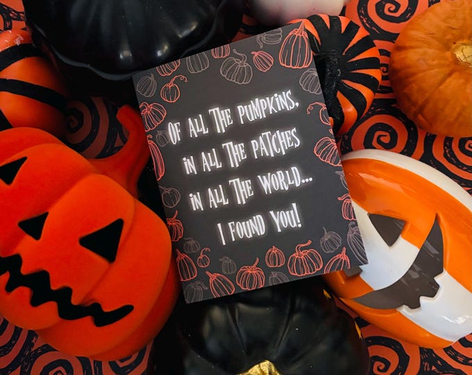 Featured listing image: I Found My Pumpkin Sweetheart Card