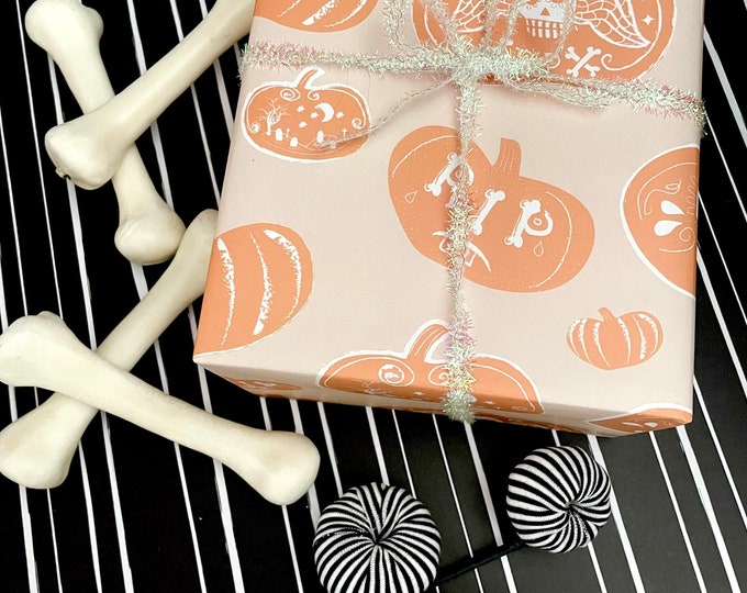 Featured listing image: Spring Pumpkin Wrapping Paper