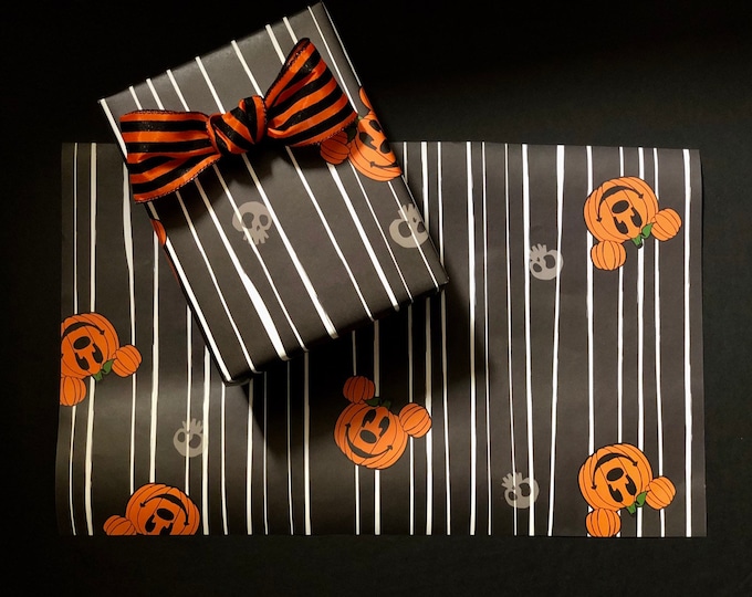 Featured listing image: Lively Skellys Halloween Gift Wrap
