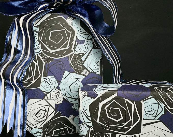 Blue Rose Wrapping Paper