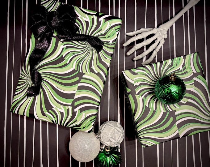 Featured listing image: Wintergreen Vintage Swirl Wrapping Paper