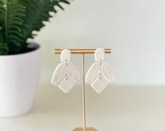 Porcelain Francesca Earrings / Gift for her / Polymer Clay Earrings / Boho / Dangles / Handmade