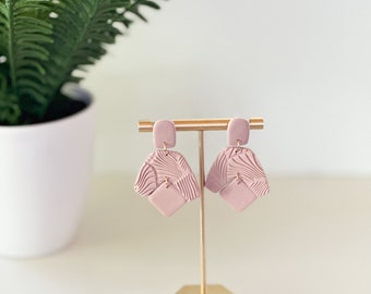 Lavender Francesca Earrings / Gift for her / Polymer Clay Earrings / Boho / Dangles / Handmade