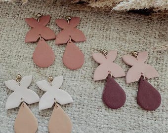 Ophelia Dangle Earrings / Gift for her / Polymer Clay Earrings / Boho/ Modern / Dangles / Handmade