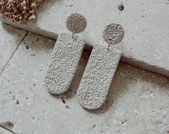 Cora Stud Dangle Earrings / Gift for her / Polymer Clay Earrings / Boho/ Modern / Dangles / Handmade