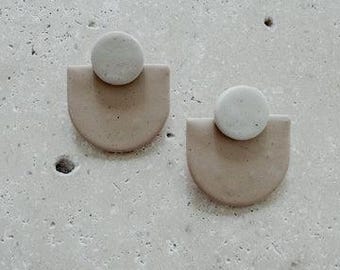 Cala Stud Earrings / Gift for her / Polymer Clay Earrings / Boho/ Modern / Dangles / Handmade