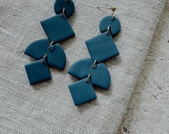 Poppy Dangle Earrings (Multiple Colors) / Gift for her / Polymer Clay Earrings / Boho / Modern / Dangles / Handmade