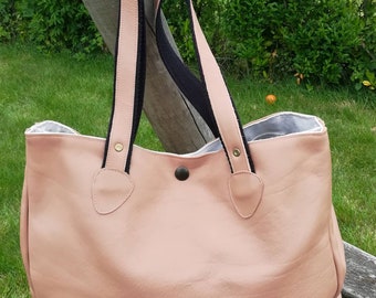 Shoulder bag hand made genuine cowhide leather