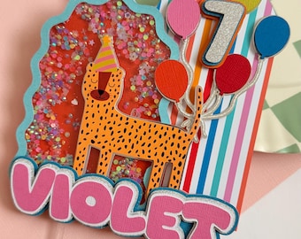 Party animal cake topper