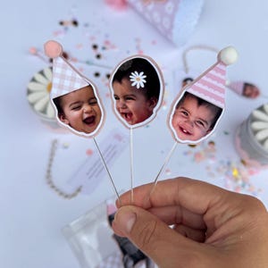 Funny cupcake face topper, Cupcake topper for boys, Cupcake topper for girls, Personalized cupcake topper, Printed cupcake topper