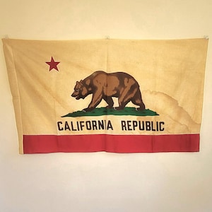 Vintage California Flag By Paramount Flag Co San Francisco 1950s Era 3&#39; x 5&#39;