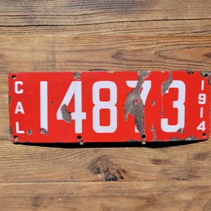 California Porcelain License Plate