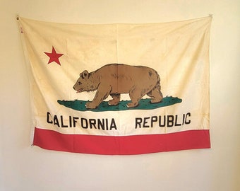 Large Genuine Vintage Cotton California Republic Flag - Etsy