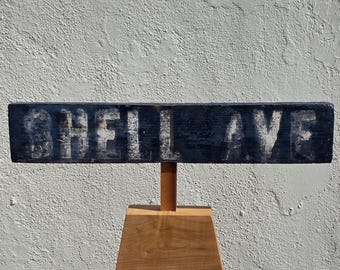 1883–1910 Venice Beach Wooden Street Sign – Hand-Painted LA Folk Art Collectible
