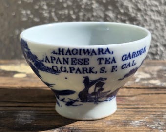 Early 1900s Japanese Souviner Sake Cup – Golden Gate Park Souvenir M. Hagiwara