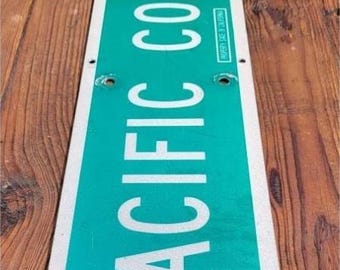 Vintage Pacific Coast Highway Sign: California Highway 1 Marker, Industrial Decor