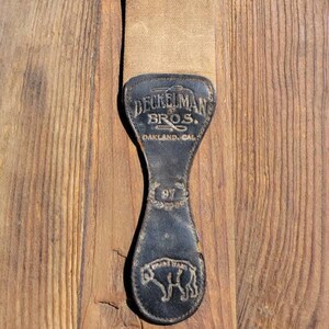 Oakland California Decker Bros Leather Barber Strop