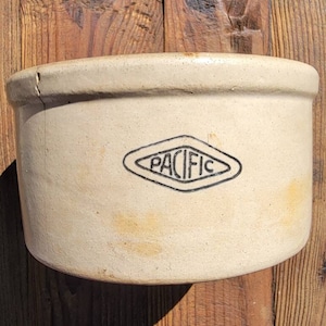 Pacific Clay Works Stoneware Los Angeles Butter Crock #3