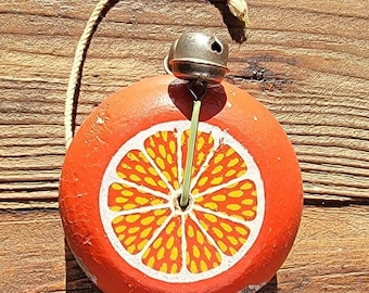 California Souvenir Orange Slice Roadside Folk-Art Yo-Yo