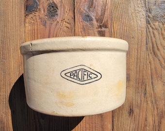 Los Angeles Pacific Clay Works Stoneware #3 Butter Crock