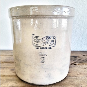 Los Angeles California Douglass Clay Product Crock 2 Gallon Crock