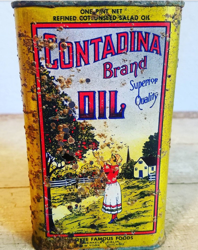 Contadina Salad Dressing Advertising Tin